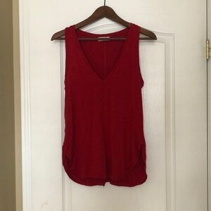 Babaton Red Sleeveless Relaxed Tank Top